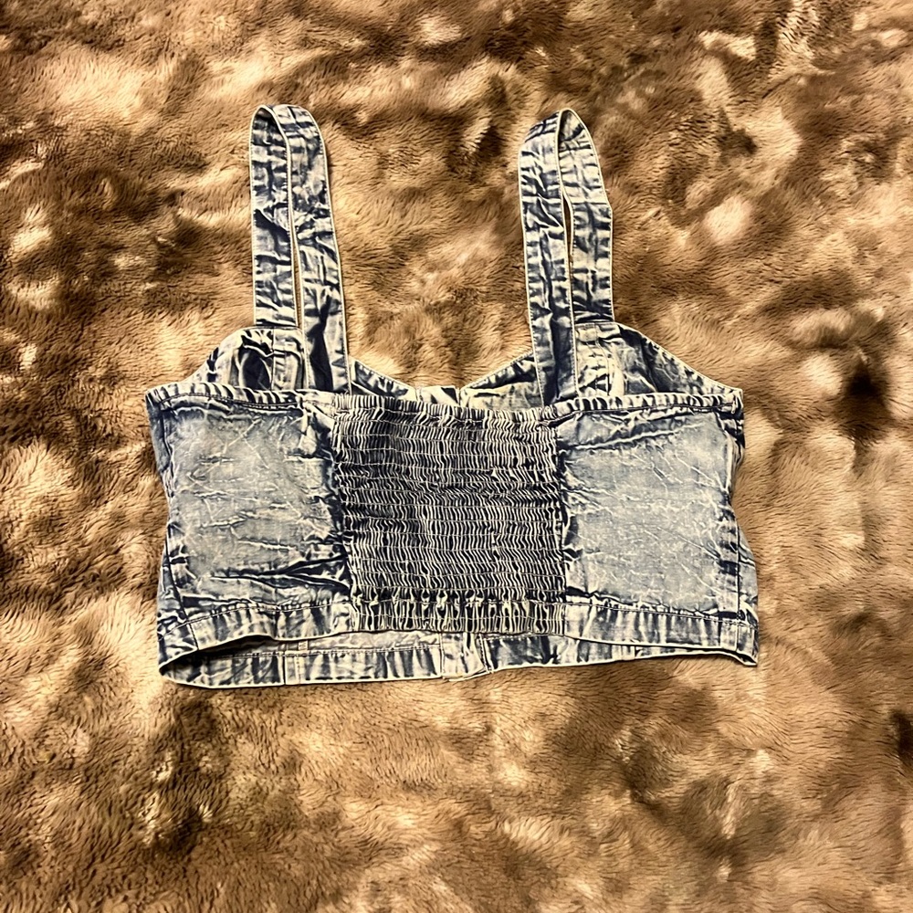 Acid Wash Cropped Tank - Picture 2 of 4